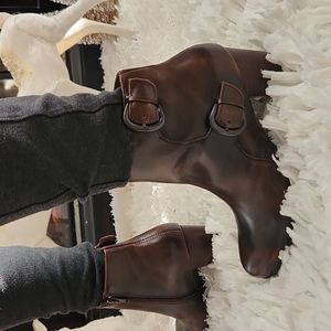 New Brown leather boots by BORN